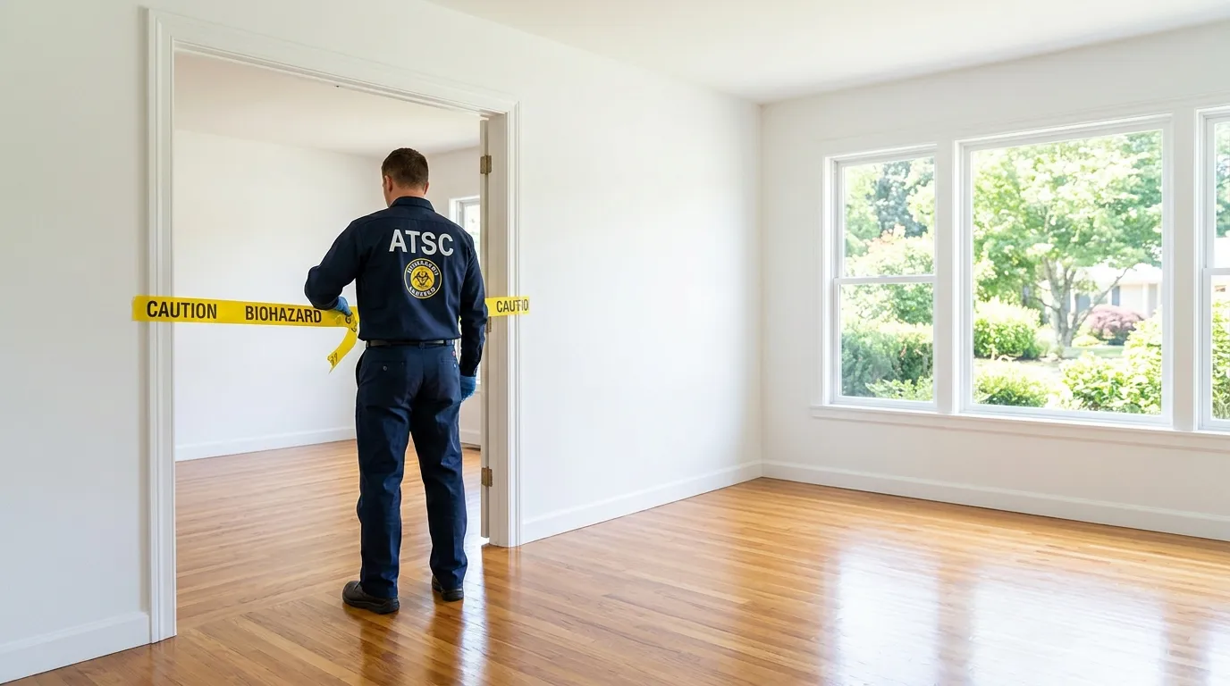 Certified biohazard cleanup crew performing Decomposition Cleanup in Hillsboro